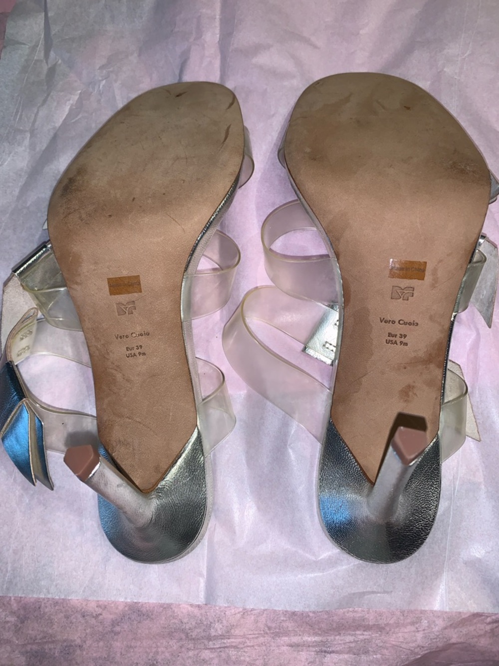 LMT: Diane Von Furstenberg Amari Metallic Leather Sandal (see updated photos) - Picture 12 of 15
